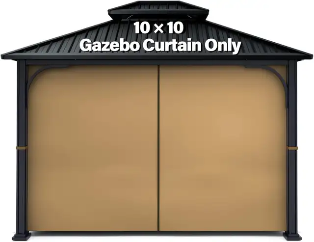NEW IN BOX: 10x10 Gazebo Replacement Privacy Curtain in Patio & Garden Furniture in Markham / York Region - Image 2