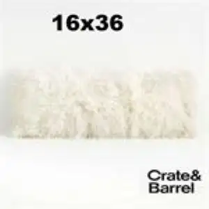 Pelliccia 36"x16" Ivory Mongolian Sheepskin Lumbar Throw Pillow, View more