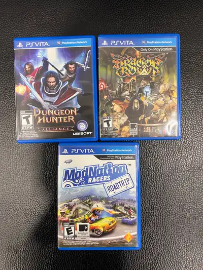 Dungeon hunter - sold Dragon crown- $ 35 Mod nation racer- $25
