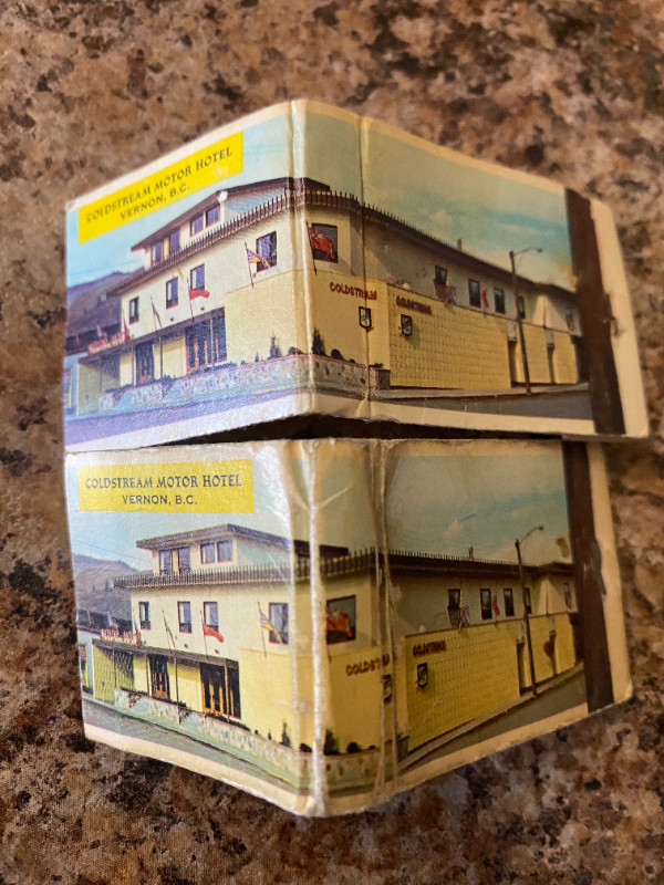 Vintage Coldstream Motor Hotel Match Books - Vernon BC - 1970's in Arts & Collectibles in Vernon