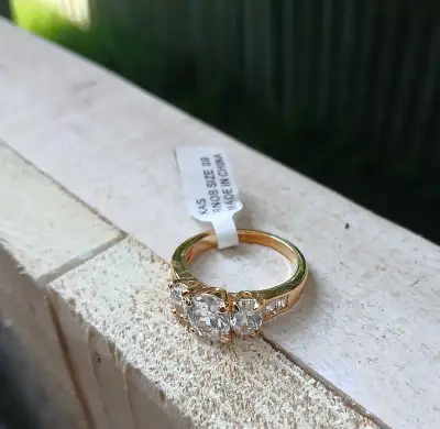 14 kt gold plated accent ring, View more