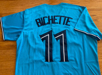 New Bo Bichette Jersey with Embroidered Letters with 6 Buttons