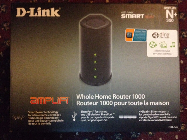 D-Link Whole Home Router 1000 (DIR-645) Wireless N300, SmartBeam in Networking in Vernon