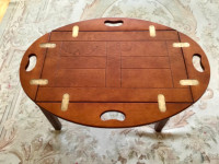 Bombay & Company Solid Mahogony Wood Butler's Tray Table