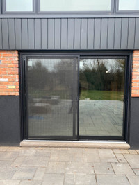 8 foot patio sliding door black 