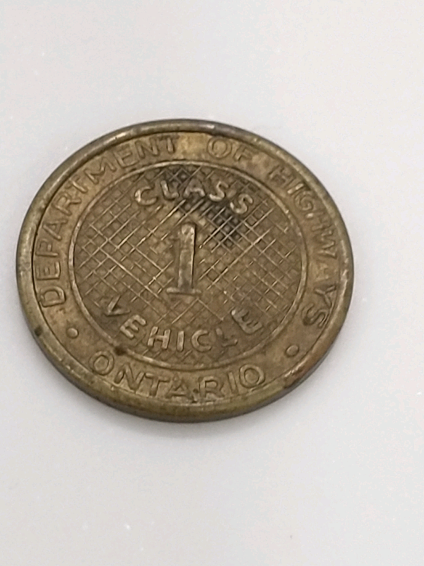 1961-1973 Ontario Department of Highways class 1 vehicle token in Arts & Collectibles in City of Toronto - Image 6