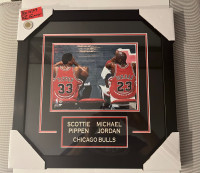 Mich Jordan & Scottie Pippen  18x18 Black Framed Photo 
