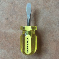 FULLER Golden Grip Stubby Flat Head/Slotted Screwdriver 1/4”