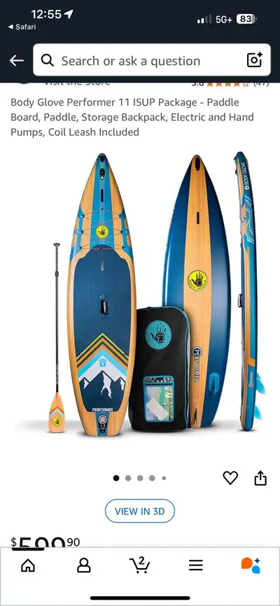 paddle board bodyglove 11’, View more