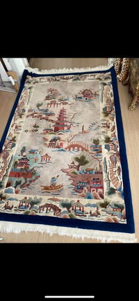 Chinese print wool carpet