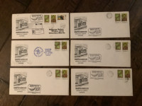Six Edmonton Klondike Days Vintage Envelope and stamps