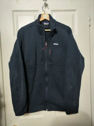 Patagonia Zip Up Sweater Dark Navy Blue MENS XL Slim Fit, View more