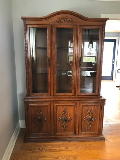 Oak China Cabinet, View more