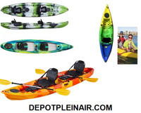 SPÉCIAL D'HIVER SUR KAYAKS DOUBLES EN STOCK