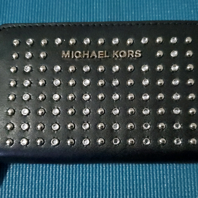 Leather Michael Kors Studded Wallet , View more