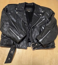 Manteau de cuir style rocker