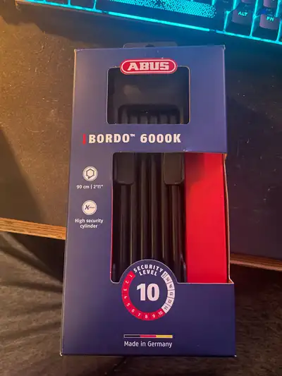 Abus Bordo 6000k 90cm folding bike lock BRAND NEW, View more
