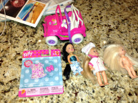 Kelly dolls and jeep with trailer for sale