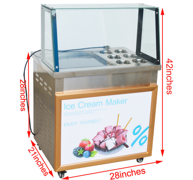 Fried Ice Cream Roll Maker Machine Fruit Ice Milk Yogurt  220358 in Other Business & Industrial in City of Toronto - Image 2