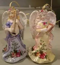 Vintage Royal Albert Old Country Roses Musical Angels  Ornament