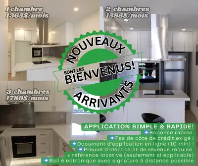 3 1/2 Rénové & Lumineux près Métro Langelier & Piscine Municipal