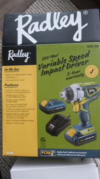 20-V Cordless Impact Drill, New-in-box, Never Used