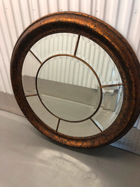 Large designer unique Copper Coloured Circular Mirror