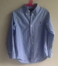 Ralph Lauren Polo shirt plaid with long sleeves boy's size 6.