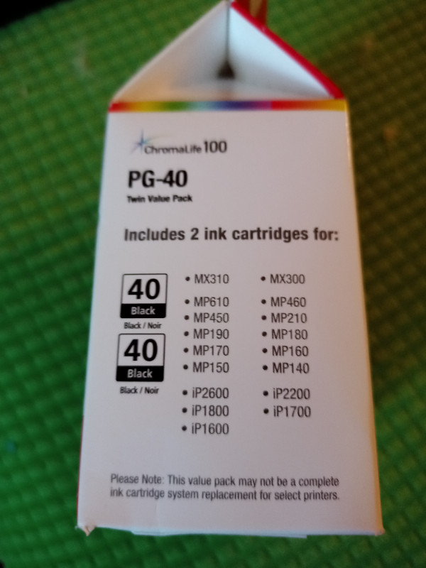 Encre-Ink- 40 black  PG i think it's ONLY FOR FAX  see the pict. in Printers, Scanners & Fax in Gatineau - Image 2