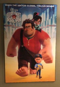 2 full-size  movie posters from theatre mounted-Like New