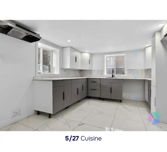 Appartement de 2 chambres et 1 salle de bain