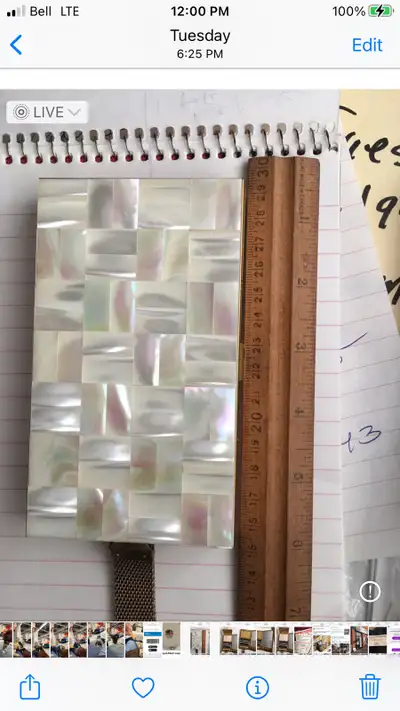 Vintage Mother of Pearl Wedding Party Clutch, View more