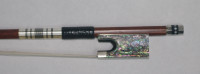 Violin bow 4/4 size with unique abalone shell frog