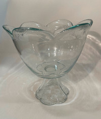 Vintage, Clear Glass Footed Dish