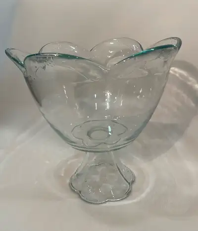 Vintage, Clear Glass Footed Dish, View more