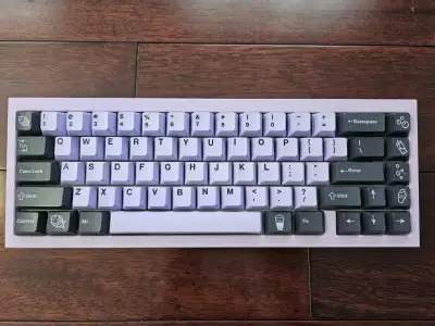 QK65 r2 lilac mechanical keyboard, View more