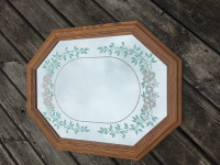 Vintage mirror with solid wood frame