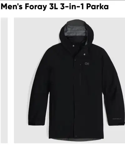 OR Men’s Floray 3L 3-in-1 Parka Black, View more