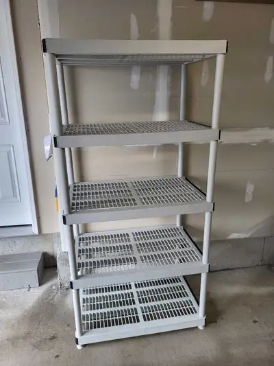 Lightweight and sturdy shelving unit perfect for the garage, basement or storage area. 3' wide by 2'...