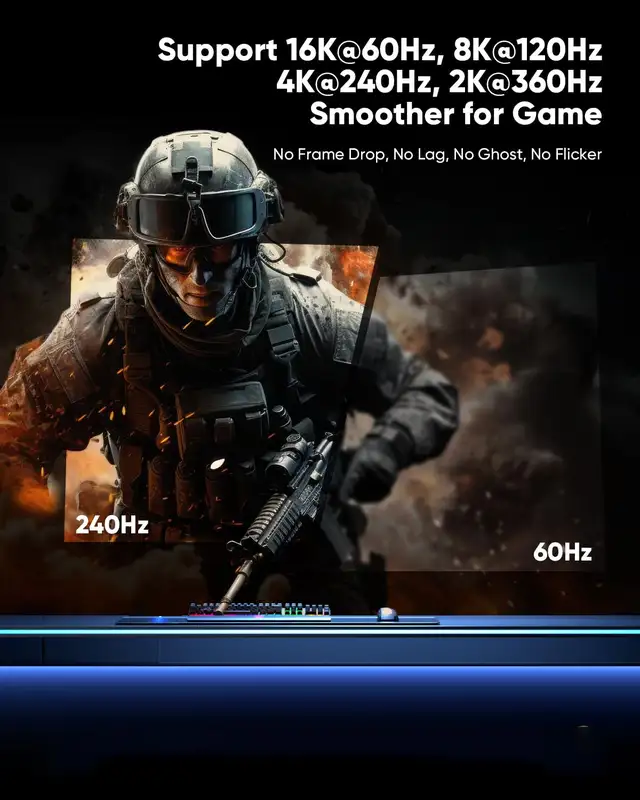 8K 5FT , Display Port to Display Port 1.4 (8K@60Hz, 4K@144Hz in Cables & Connectors in Hamilton - Image 4