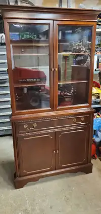 China corner cabinet,  solid wood, in great shape.
