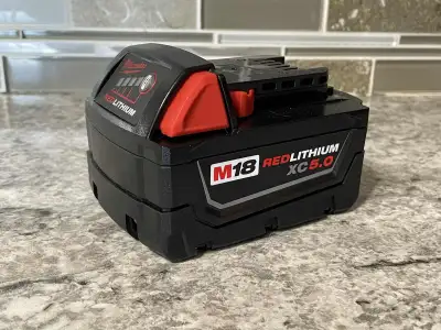 New Milwaukee M18 XC5.0 5AH Red Lithium Battery, View more