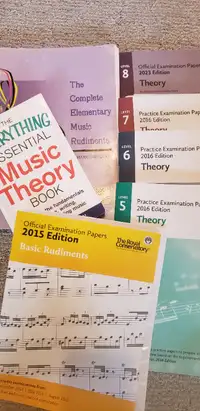 Piano and music theory books $ 5-15