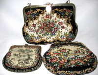 BOURSES  STYLE TAPISSERIE VINTAGE TAPESTRY STYLE PURSES