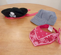 Casquette train et foulard casque pirate enfant 4-8 ansn