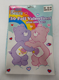 Retro Care Bears Foil Valentines