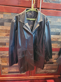 BRAND NEW never used Vegan Black Leather Coat/Jacket