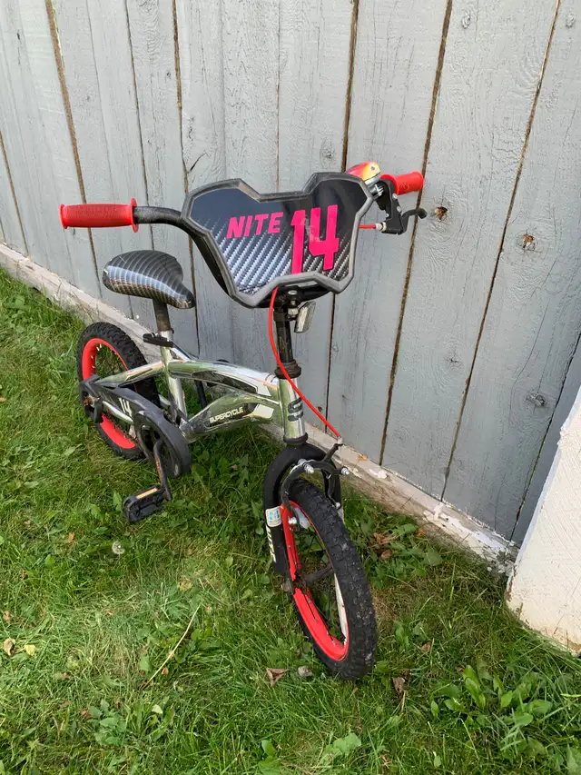 Kid 14" Red and Silver Bike in Kids in Edmonton - Image 2