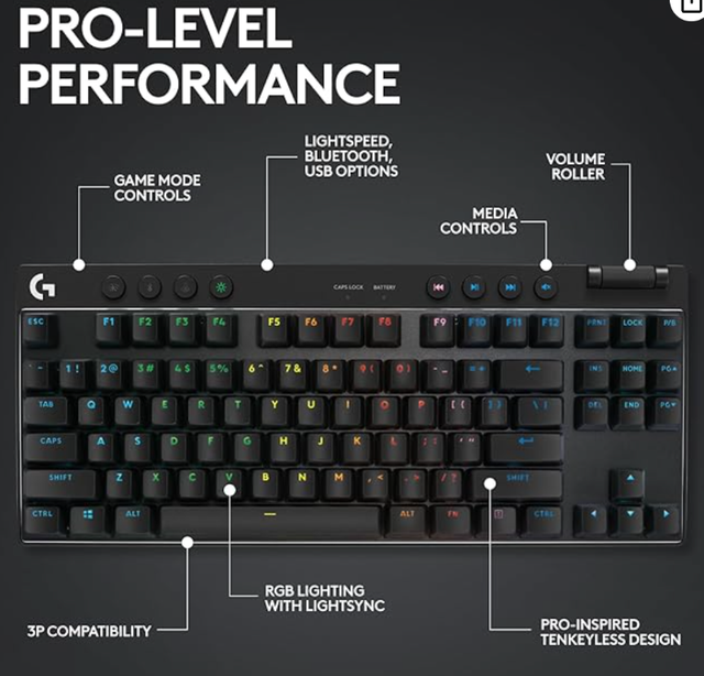 Logitech G PRO X TKL Lightspeed Wireless Gaming Keyboard, Ultra in Mice, Keyboards & Webcams in Mississauga / Peel Region - Image 4