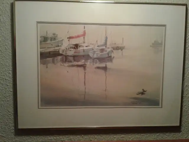 Wall art: framed boats "Morning still" in Home Décor & Accents in Ottawa - Image 2